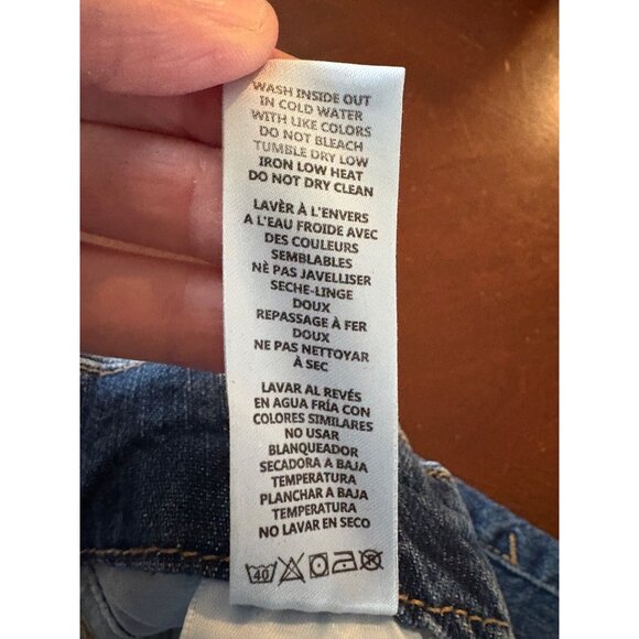 Good American Good Classic Raw Hem Jeans Size 6 or Size 28 Medium Wash - Picture 7 of 14